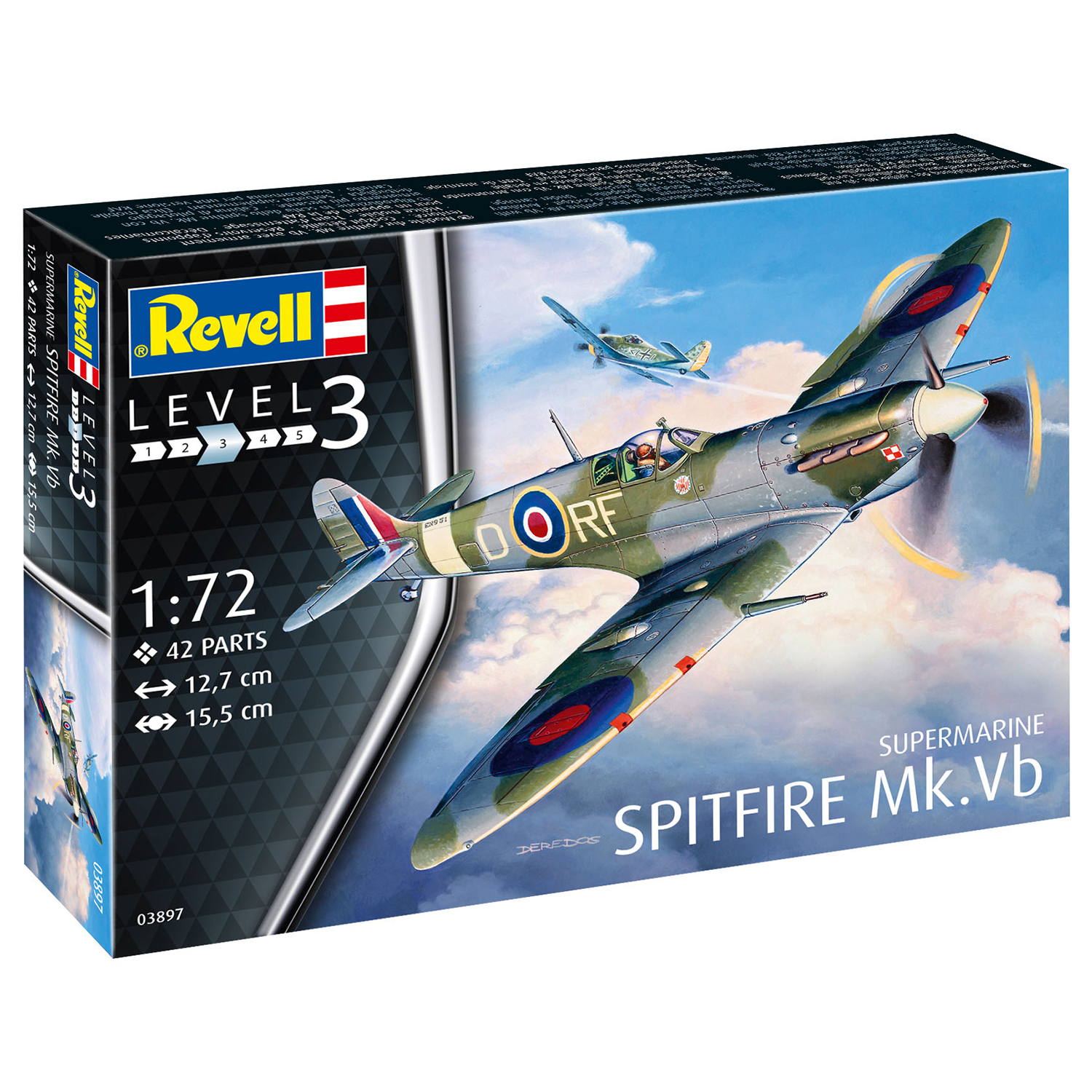 Сборная модель Revell Британский истребитель Spitfire Mk Vb времен Второй мировой войны 03897 - фото 4