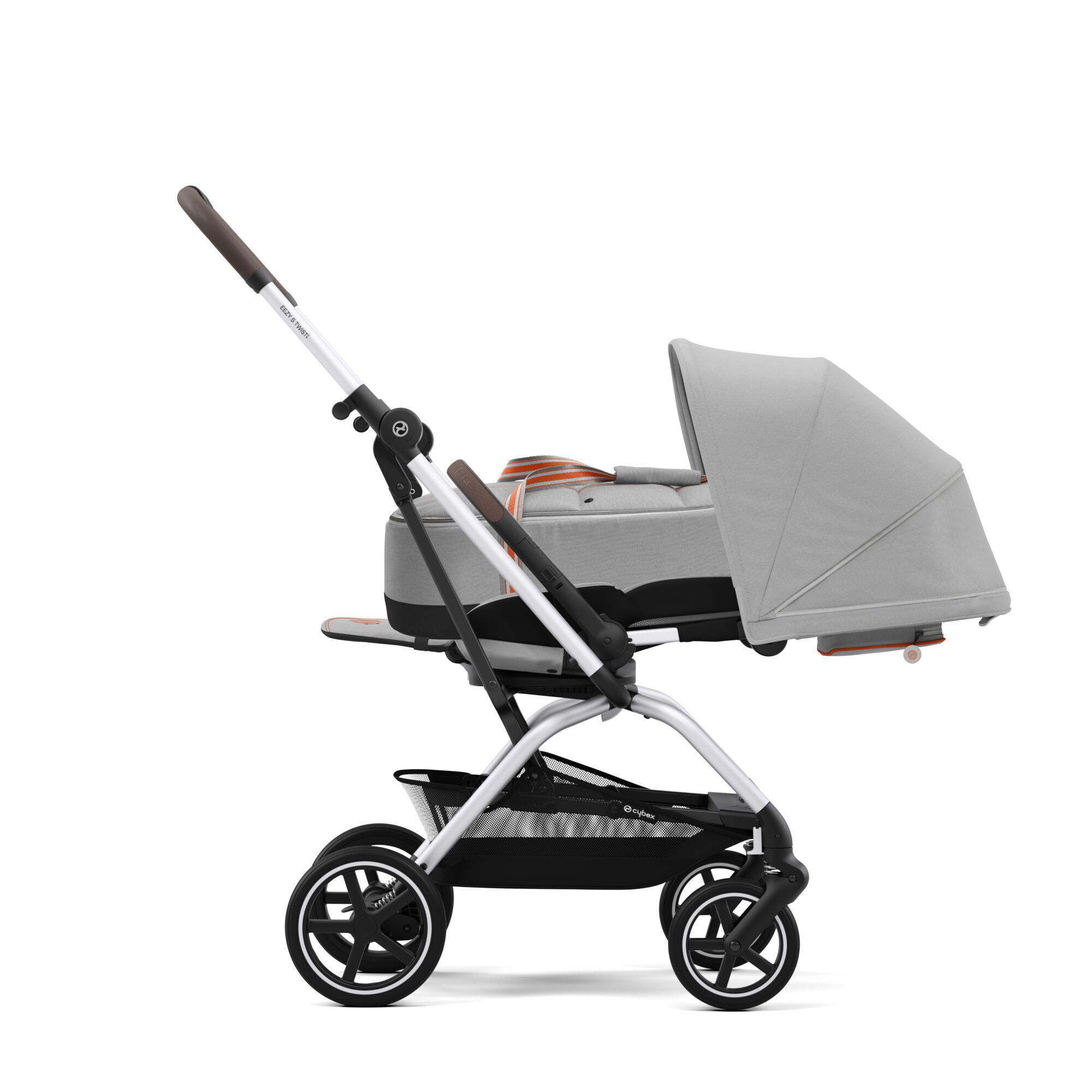 Коляская детская Cybex Eezy S Twist+ 2 BLK Lava Grey с дождевиком и бампером - фото 6