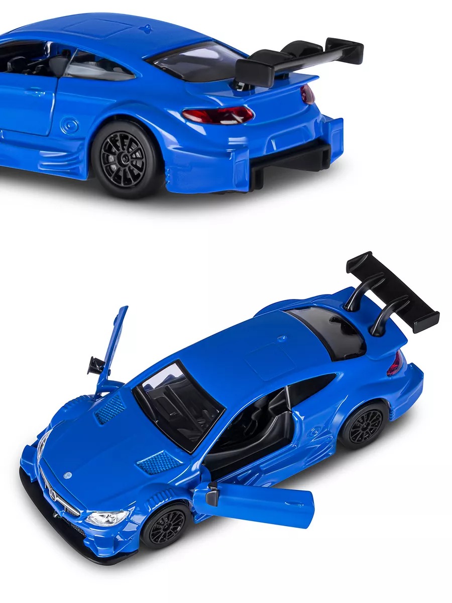 Автомобиль АВТОпанорама Mercedes AMG C 63 DTM 1:42 синий JB1200180 - фото 9
