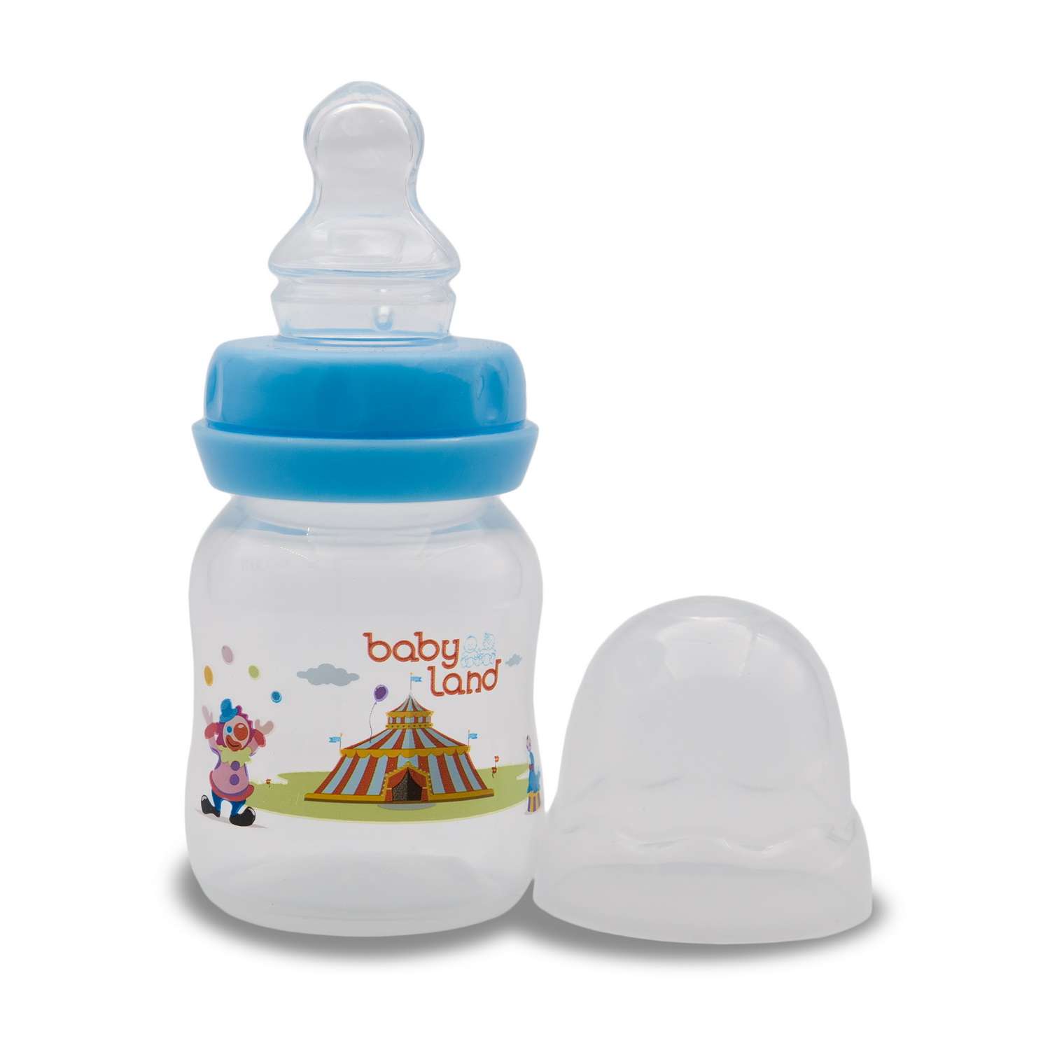 Бутылочка Baby Land 80мл с силиконовой анатомической соской Air System голубой - фото 1