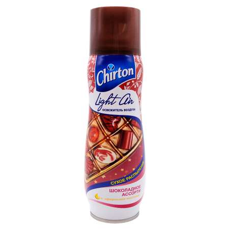 Освежитель воздуха Chirton для дома ванны туалета аэрозольный сухое распыление Light Air Шоколадное ассорти 300 мл
