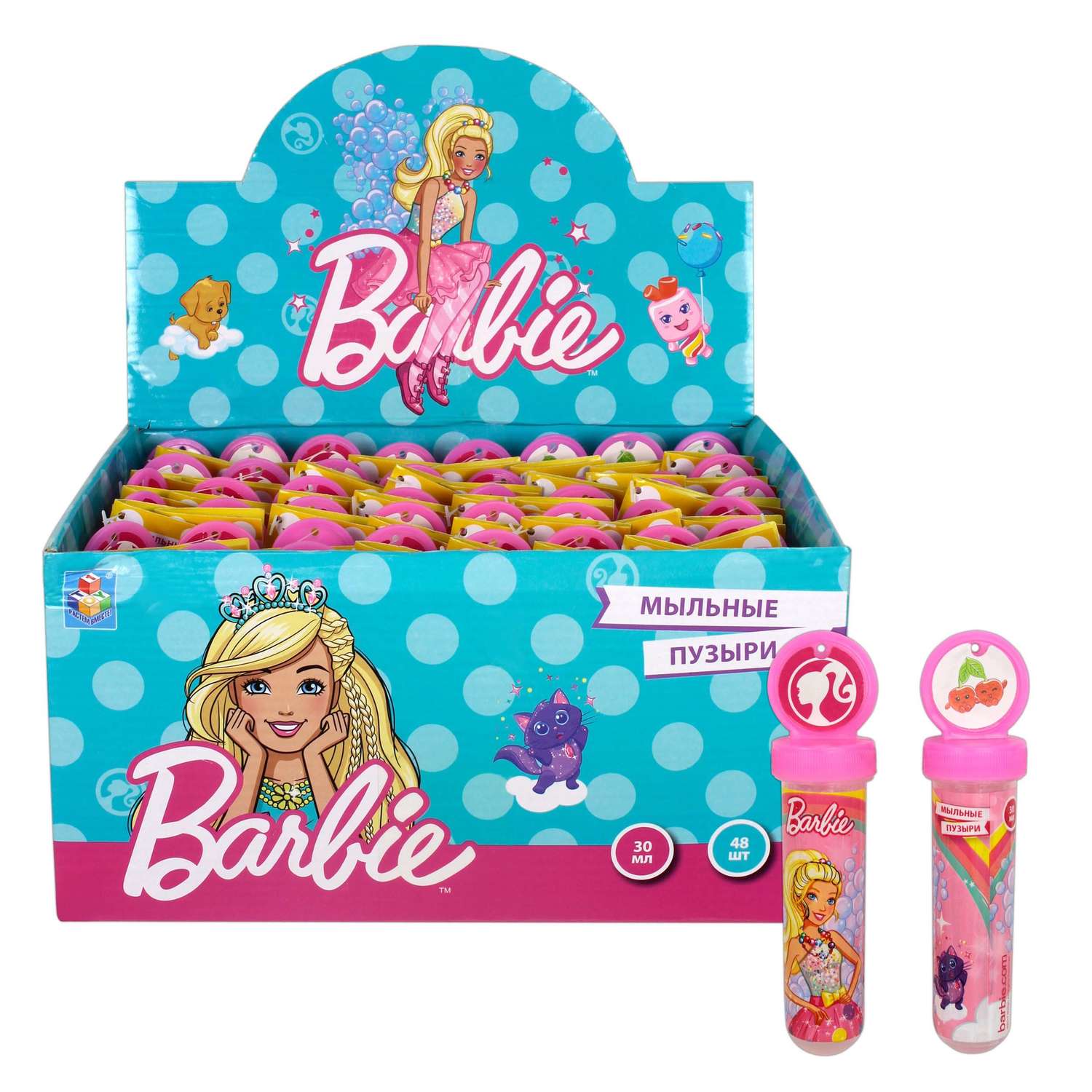 Мыльные пузыри 1TOY Barbie в колбе 30мл Т11462 - фото 3