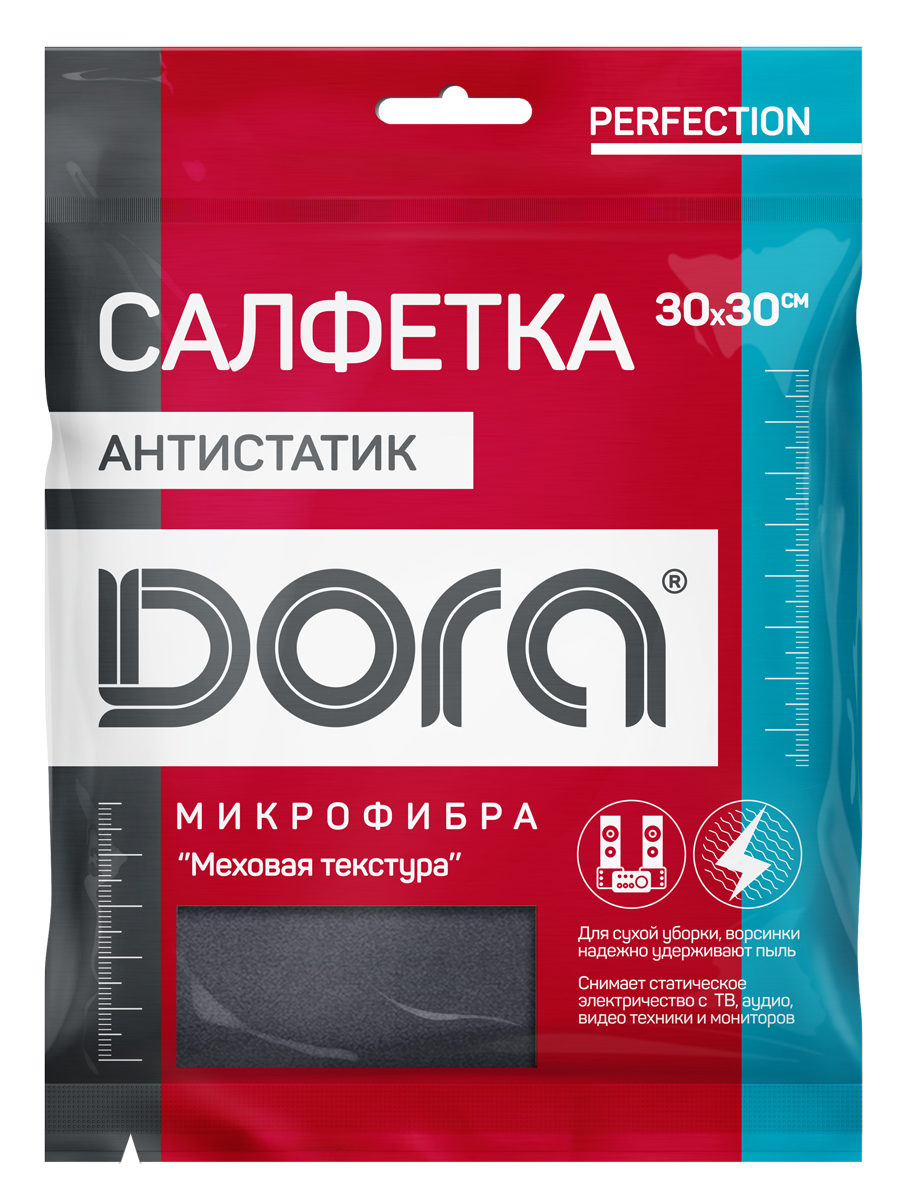 Салфетка из микрофибры DORA антистатик 30х30 см купить по цене 246 ₽ в  интернет-магазине Детский мир