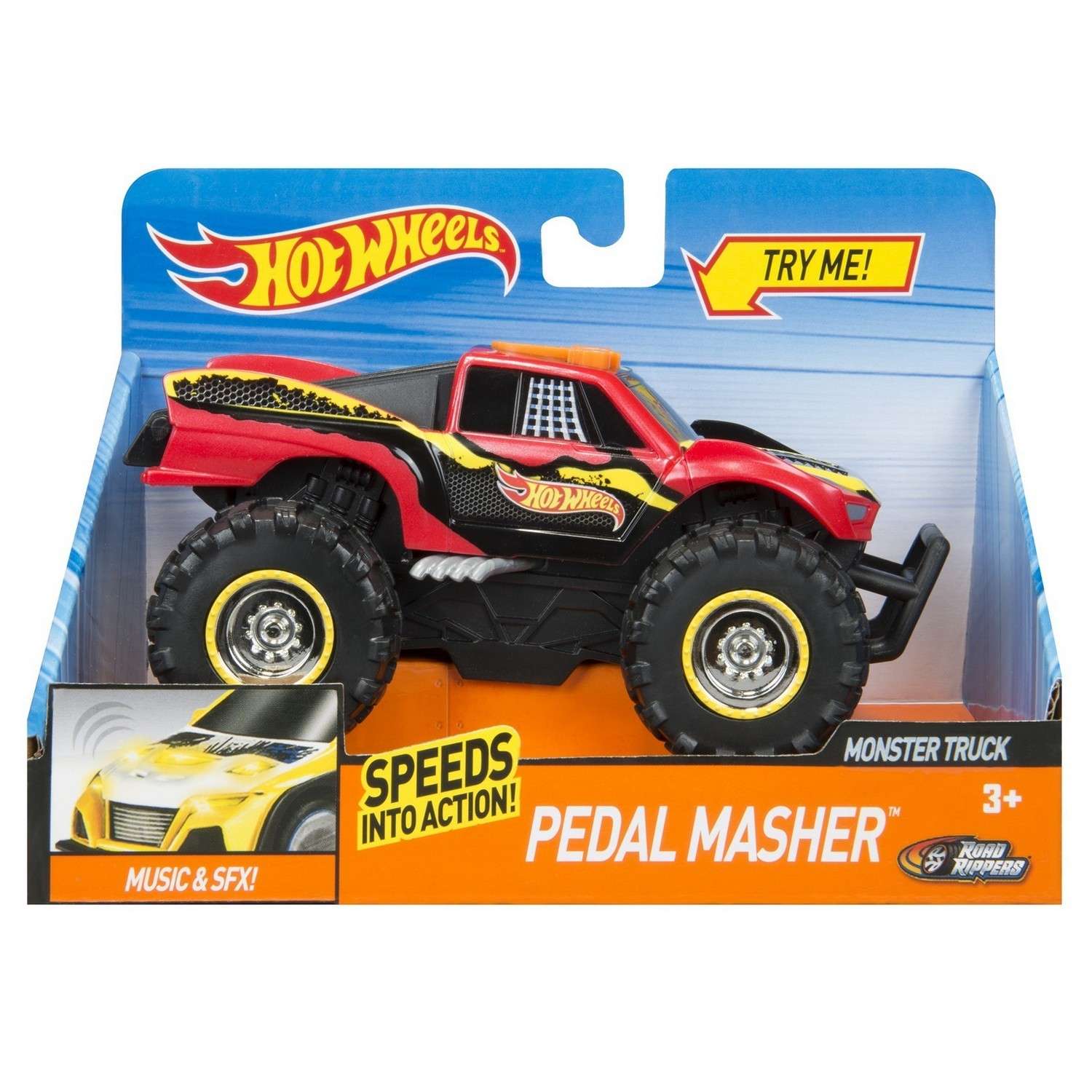 Машинка Hot Wheels Monster Truck со светом и звуком 90553 - фото 3