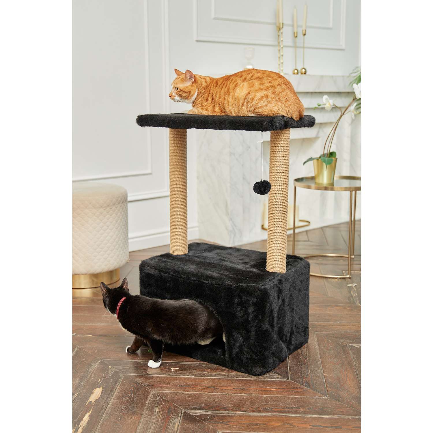 Когтеточка для кошек с домиком БРИСИ Черный - фото 7