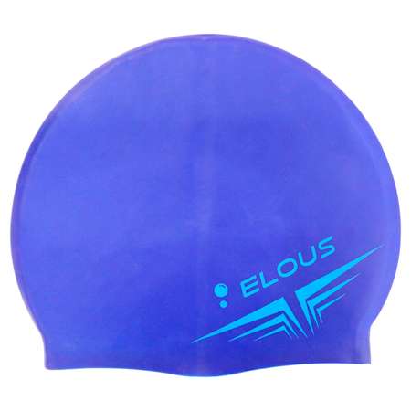 Шапочка для плавания Elous EL010 силиконовая Россия синяя
