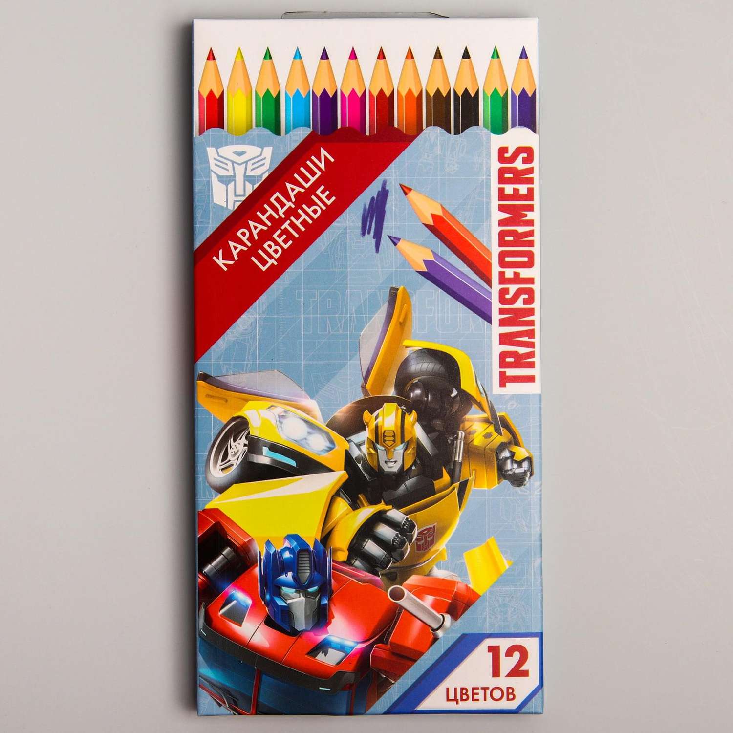 Карандаши Hasbro 12 цветов Transformers - фото 1