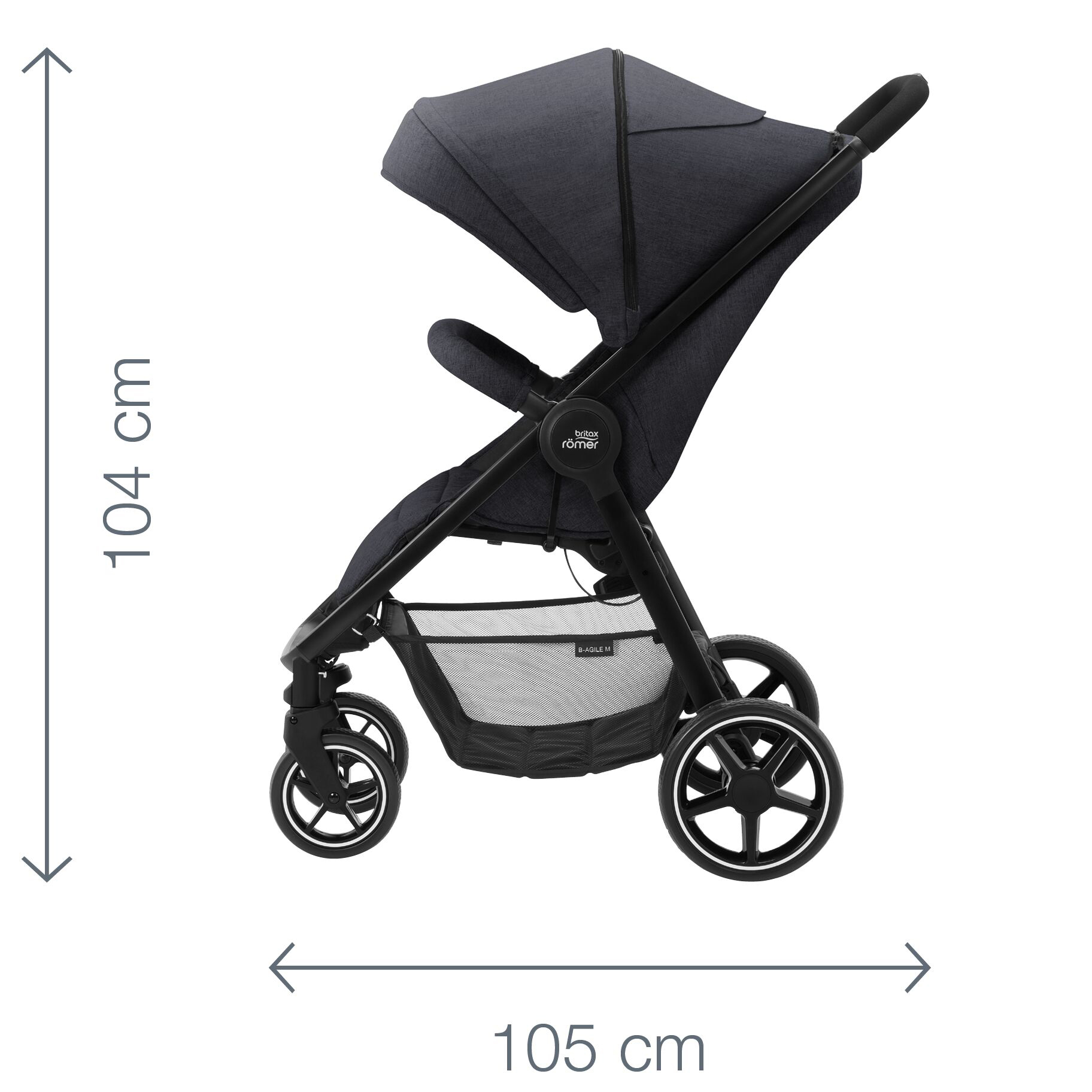 Коляска Britax Roemer B-Agile M Black Shadow - фото 12