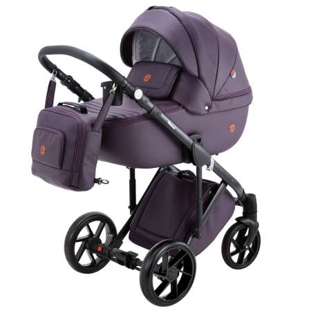 Коляска 3в1 BeBe-mobile Marconi 100% кожа BE8 Сливовая кожа+Сливовая перфорированная кожа