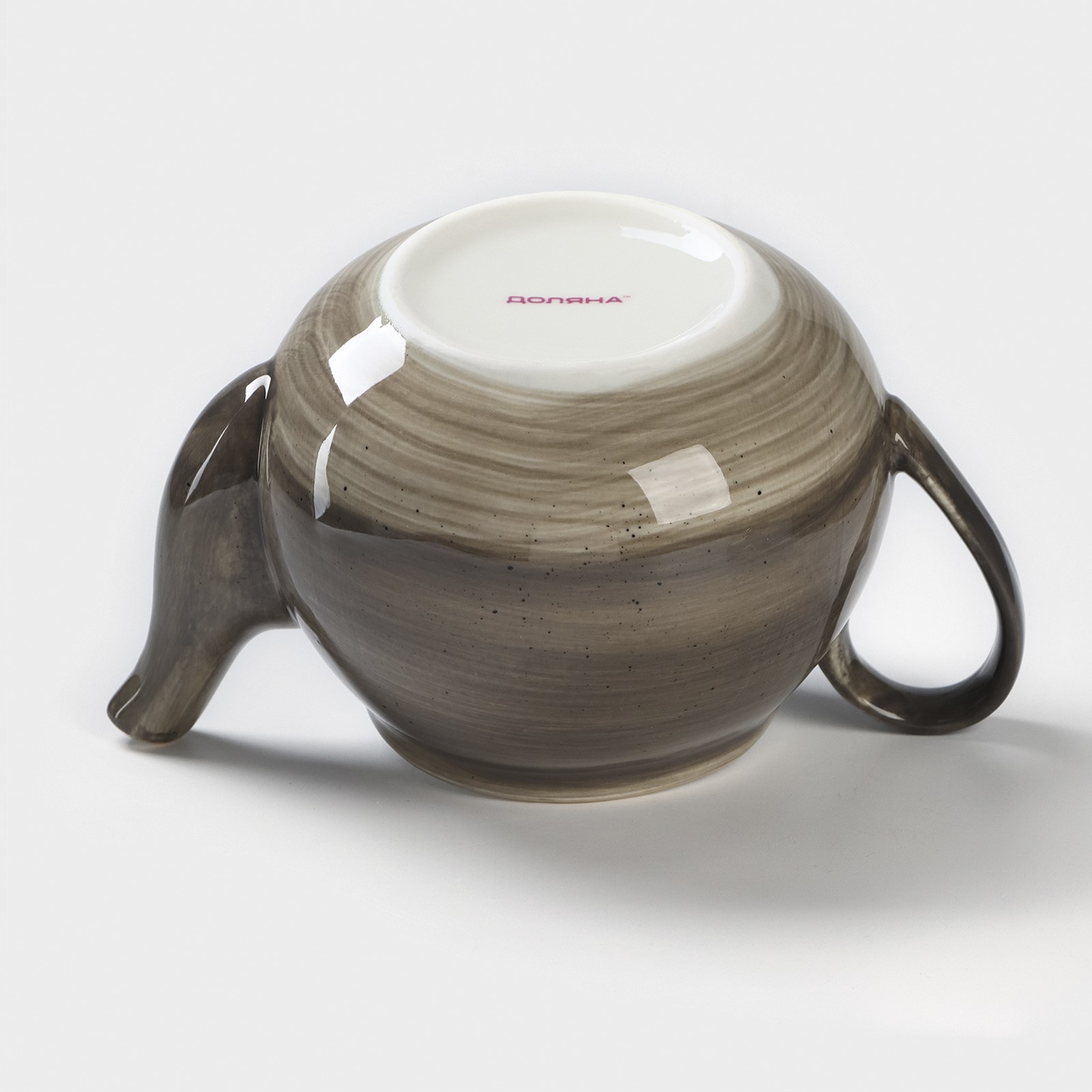 Заварочный чайник Доляна фарфоровый «Млечный путь» 900 мл цвет серый - фото 7