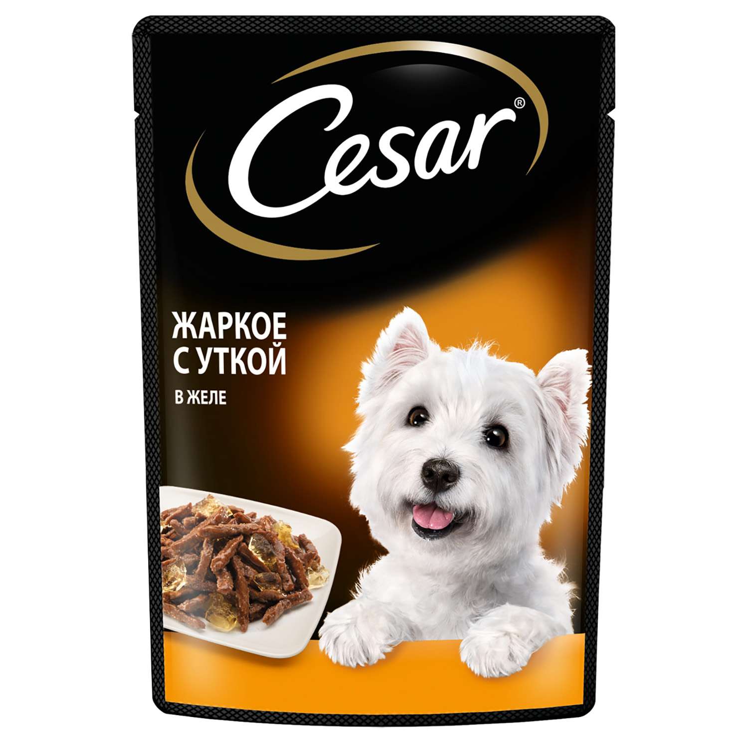 Корм для собак Cesar 85г жаркое с уткой в желе консервированный - фото 1