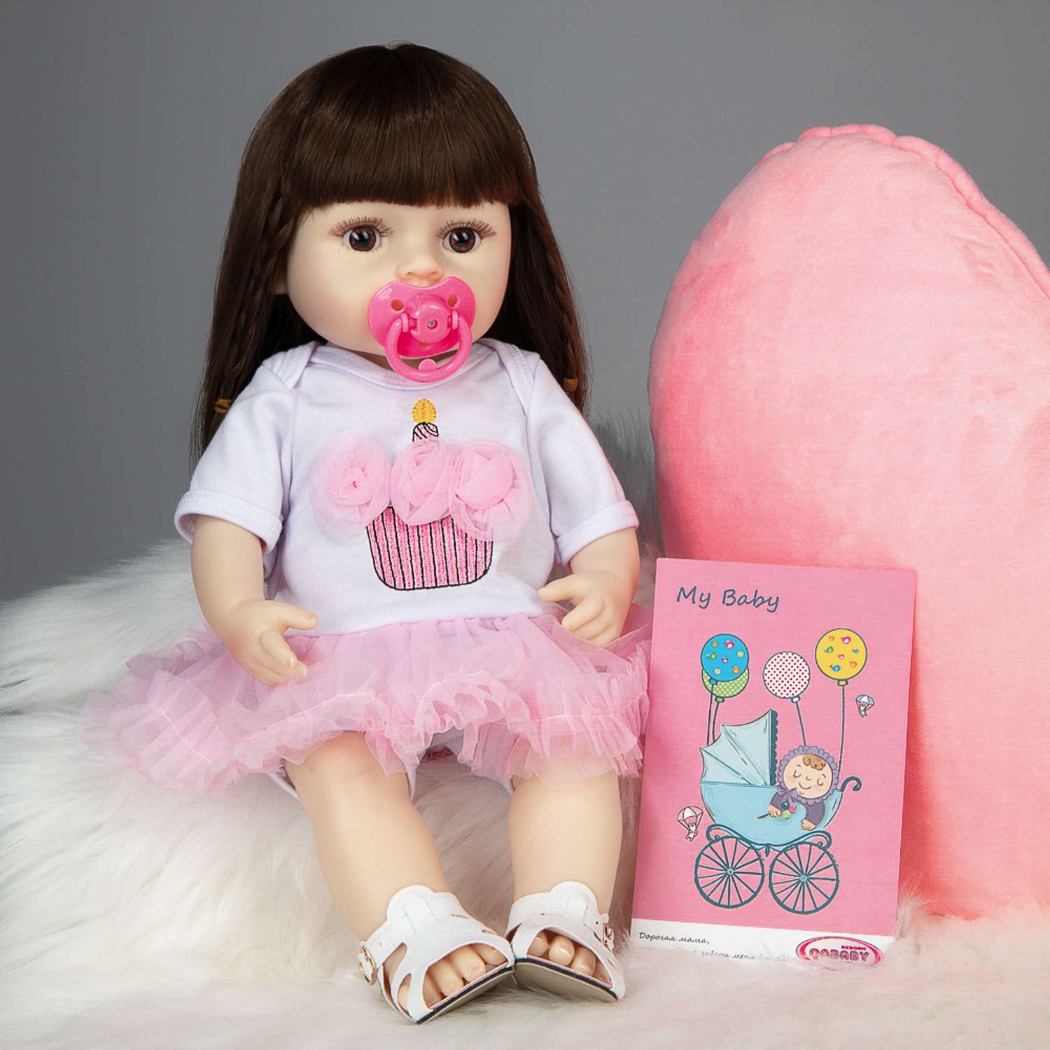 Кукла Реборн QA BABY девочка Анжелика силиконовая большая 45 см 4508 - фото 2