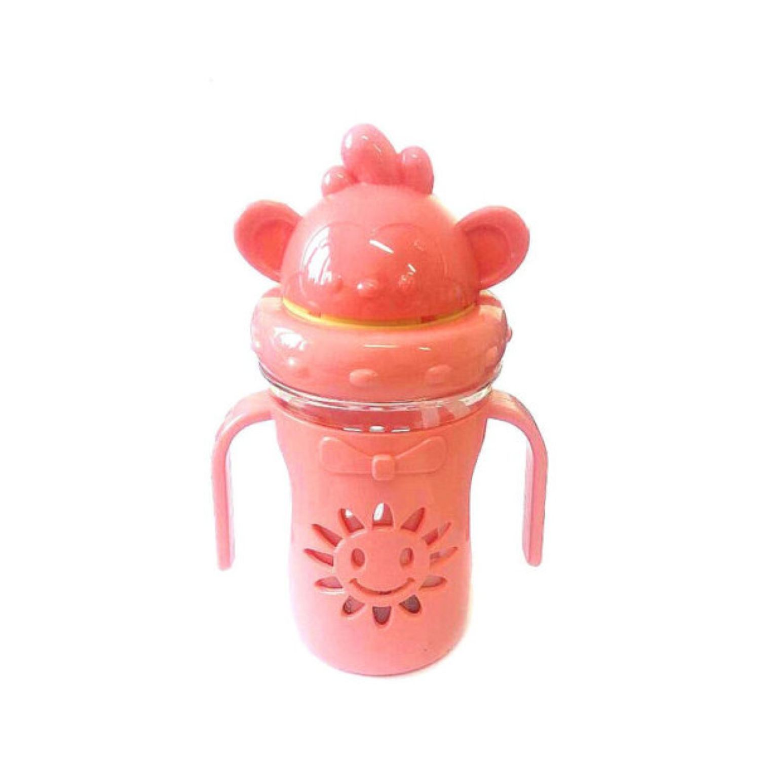 Бутылочка-поильник Ripoma с трубочкой солнышко розовый 300 мл - фото 1
