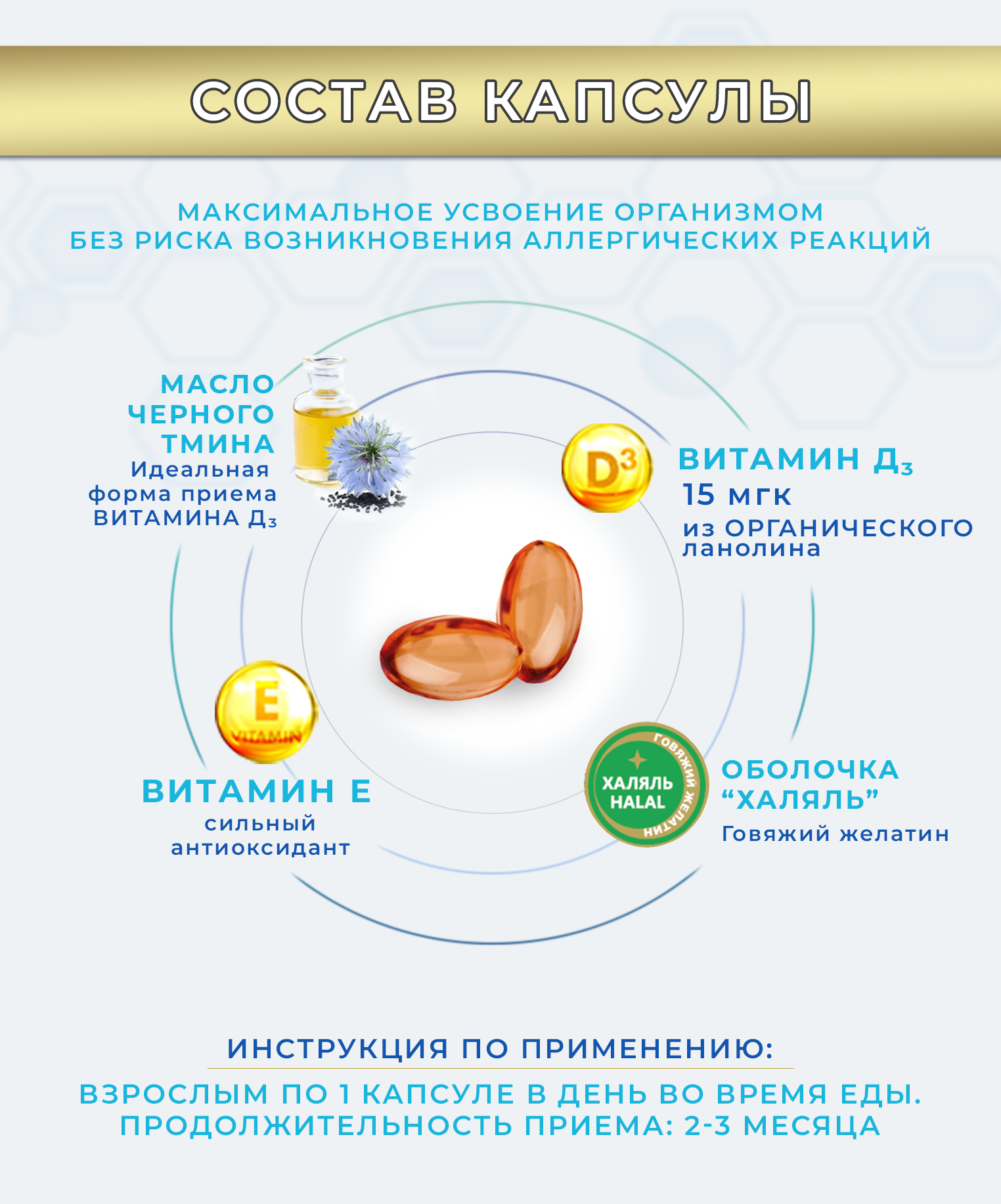 Витамин Д NIKA-PHARMA с маслом черного тмина - фото 3