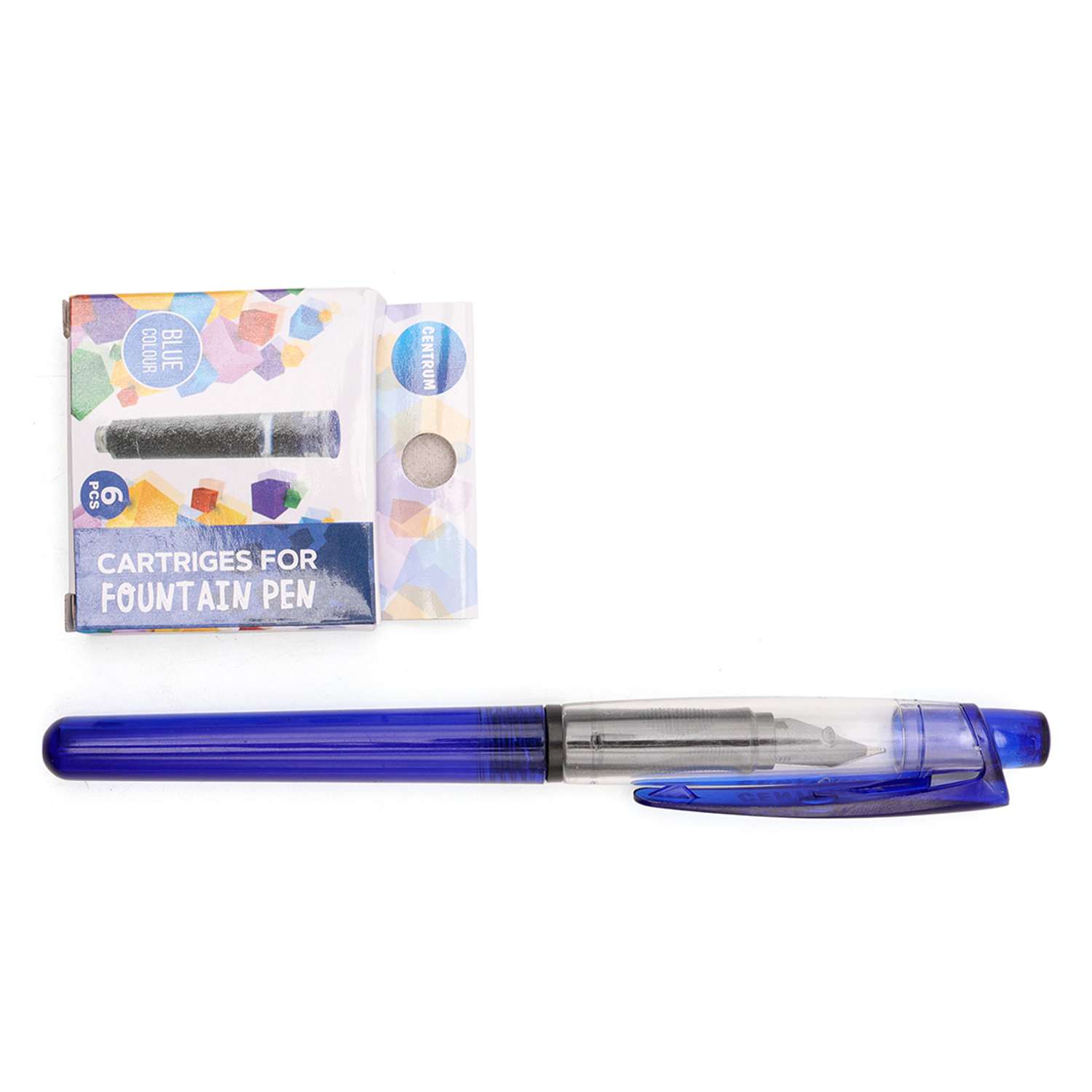 Ручка перьевая CENTRUM для каллиграфии письма и рисования со сменными картриджами 6 шт ассорти - фото 1