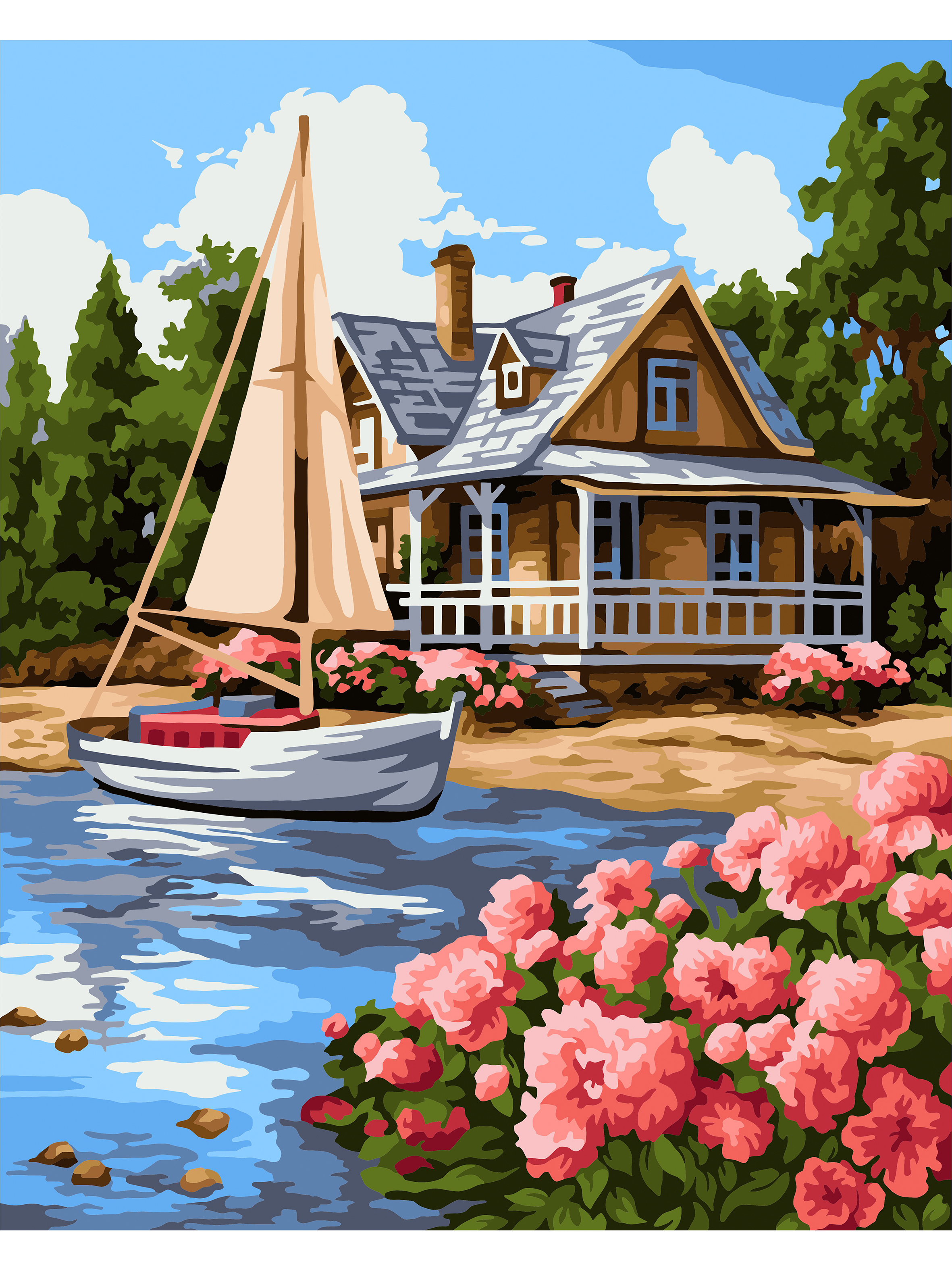 Картина по номерам Hobby Paint холст на подрамнике 40х50 см Родной берег - фото 2