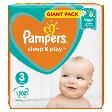 Подгузники Pampers Sleep and Play 3 6-10кг 100шт