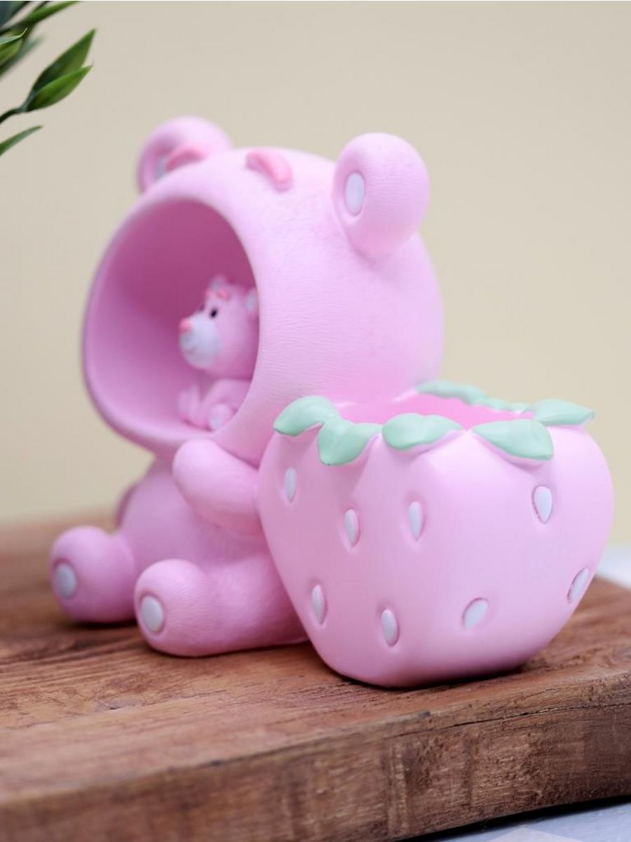 Ночник-подставка iLikeGift Strawberry bear pink - фото 4