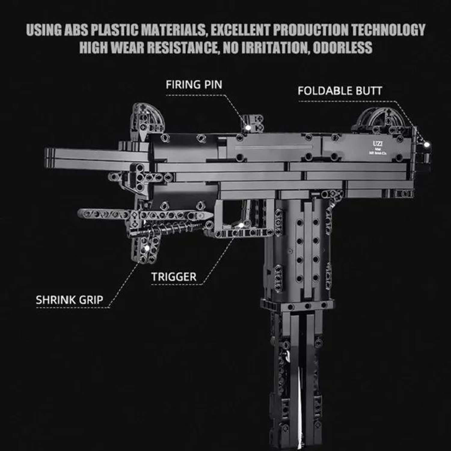 Конструктор Mould King Пистолет-пулемет Mini Uzi 796 деталей - фото 8
