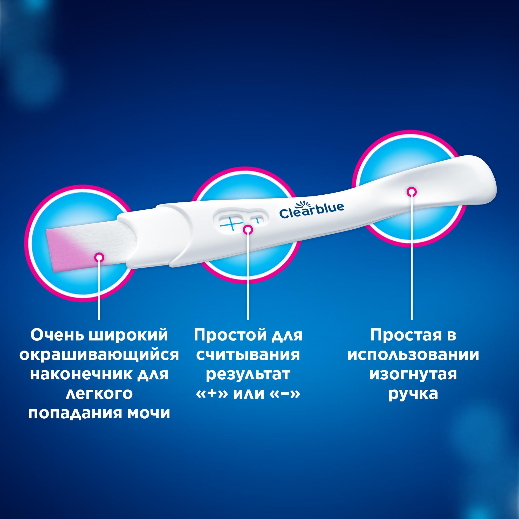 Тест на беременность Clearblue Plus Результат за 5 дней до задержки  менструации 81639468 купить по цене 199 ₽ в интернет-магазине Детский мир