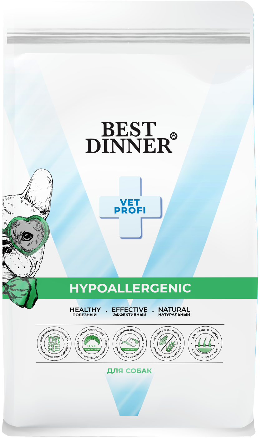 Сухой корм для собак Best Dinner Best Dinner Vet Profi Hypoallergenic при пищевой аллергии, 12 кг - фото 1