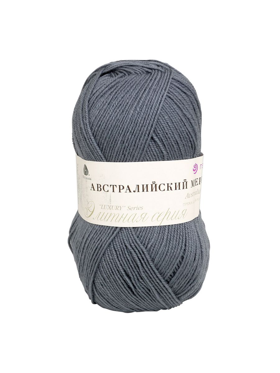 Пряжа Пехорка Австралийский меринос шерсть тонкая 100 г 400 м 393 светлое маренго 5 мотков - фото 2