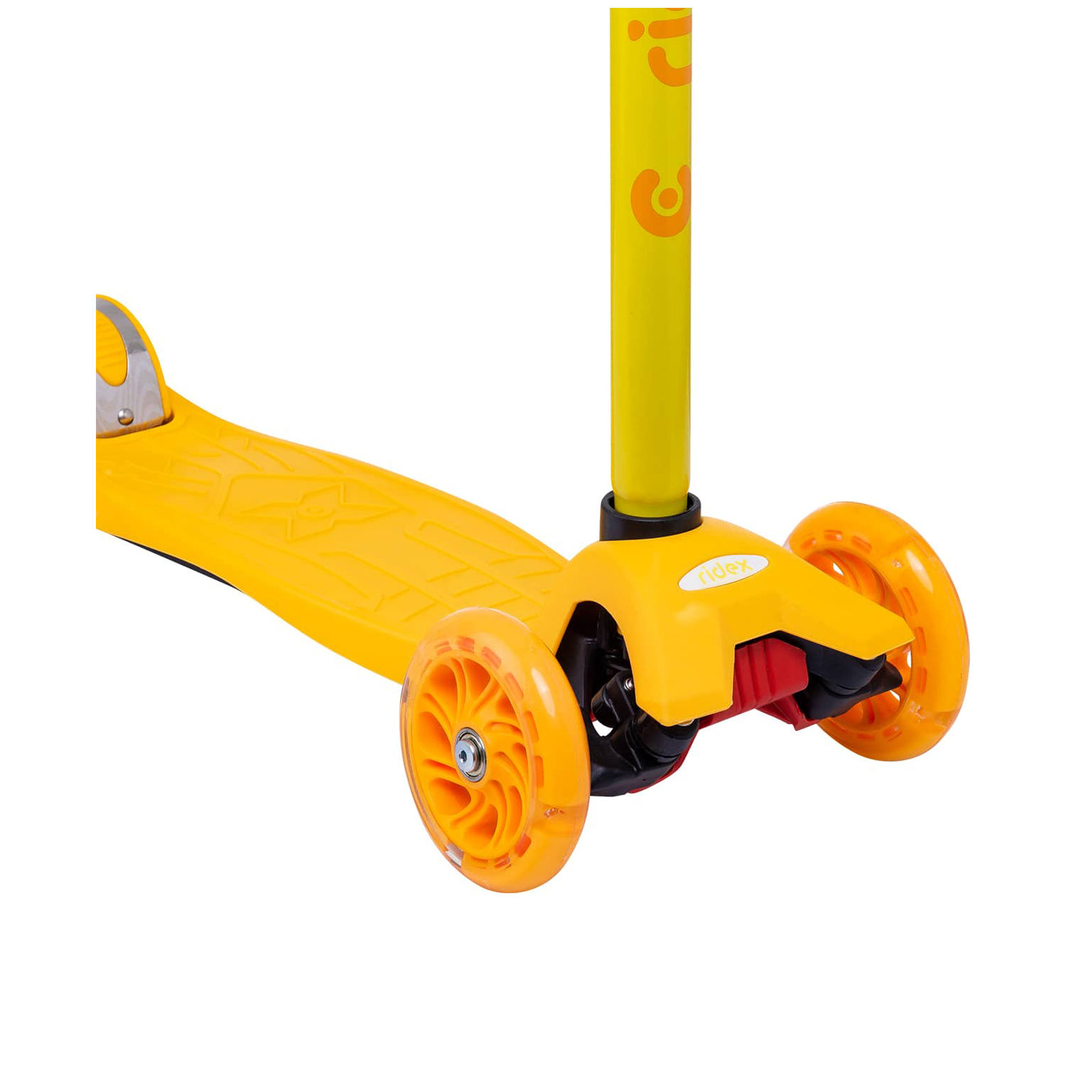 Самокат RIDEX трехколесный 3 wheels scooter Kiko 120/80 yellow/orange - фото 5