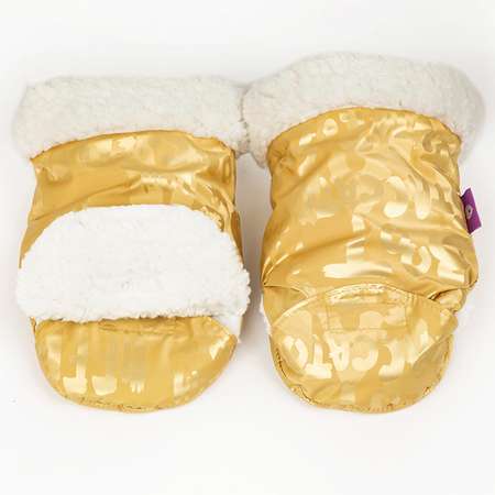 Муфта-рукавички для коляски inlovery меховая Shine/золото