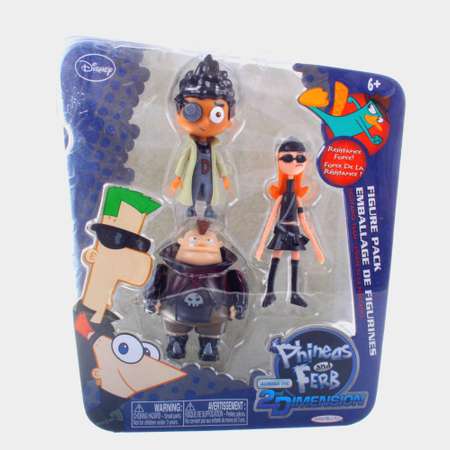 Фигурки Jakks Pacific Финес и Ферб с аксессуарами 9-10 см