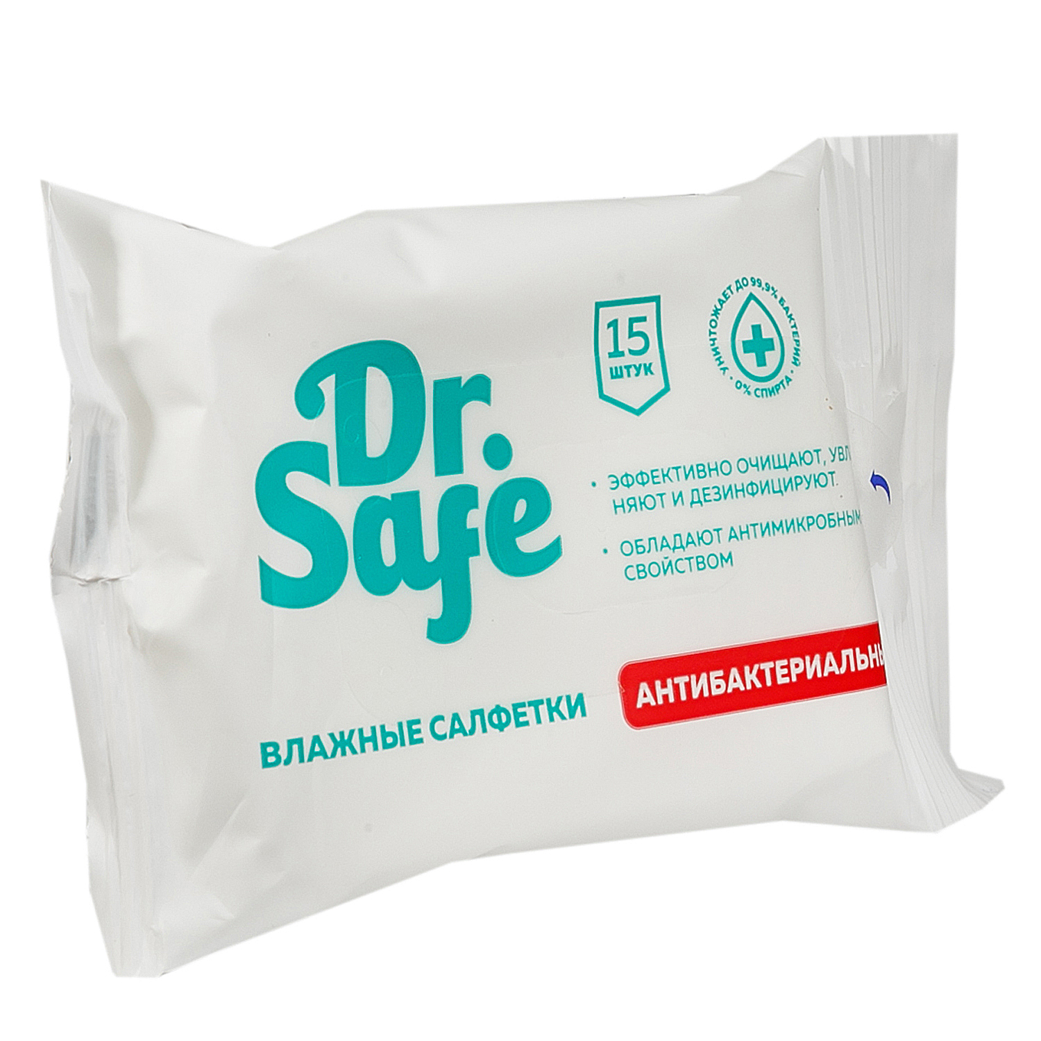 Салфетки влажные DR.SAFE антибактериальные с ромашкой 15шт - фото 2