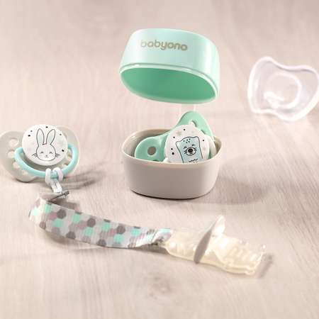 Футляр для пустышек Babyono Natural nursing мятный Арт.535/02