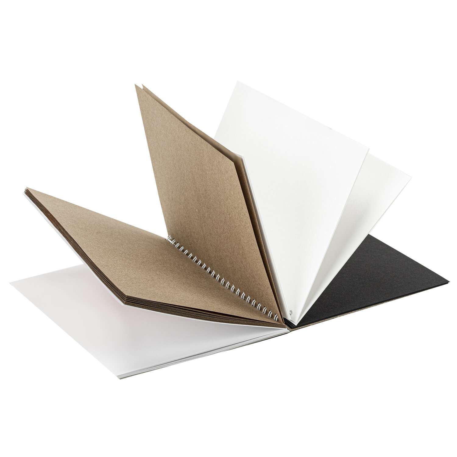 Блокнот-Скетчбук Brauberg для рисования эскизов с 4 видами бумаги - фото 8