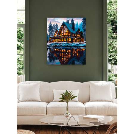 Картина по номерам Art sensation холст на подрамнике 40х50 см Загородный дом