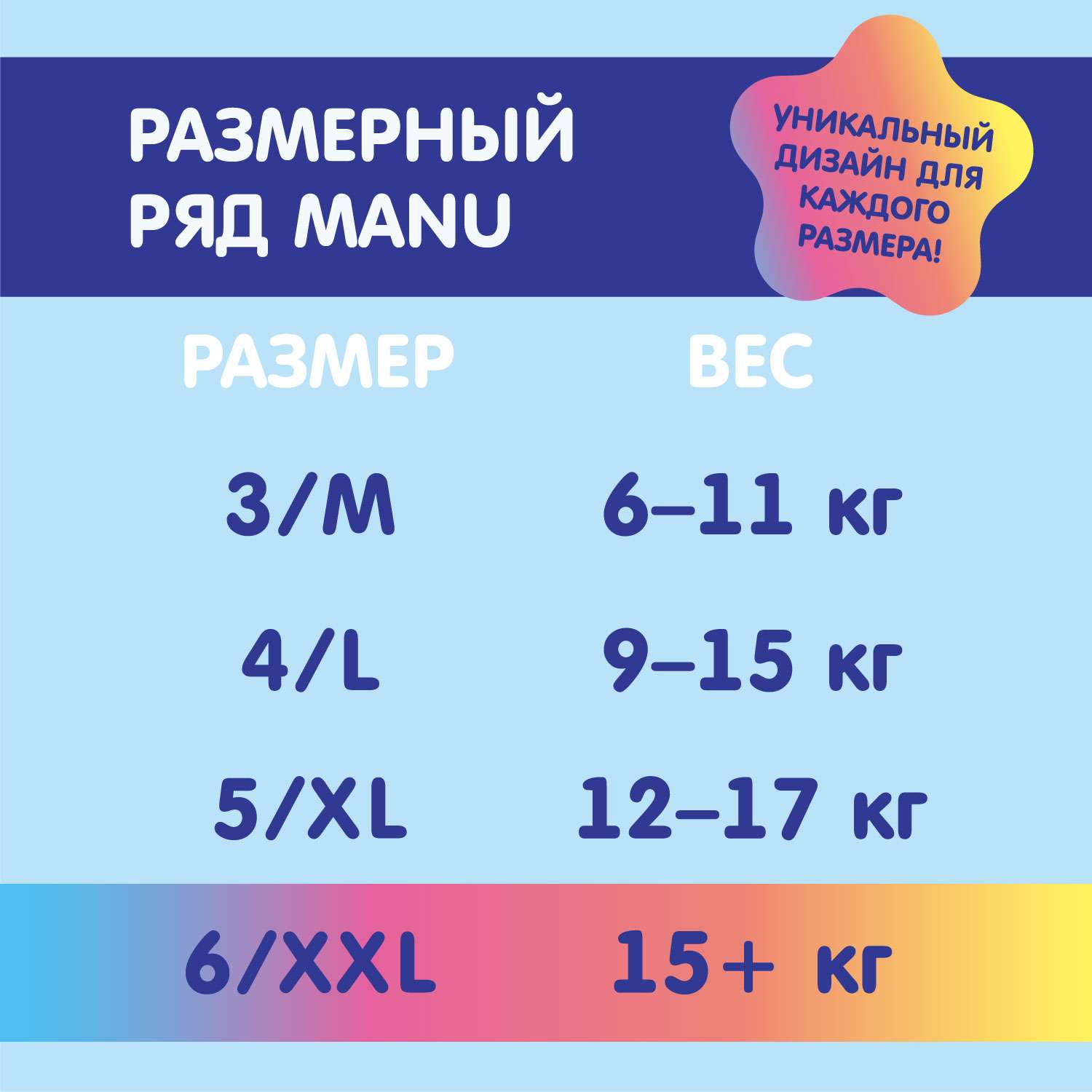 Подгузники-трусики MANU ультратонкие XXL 15-20кг 50шт - фото 8