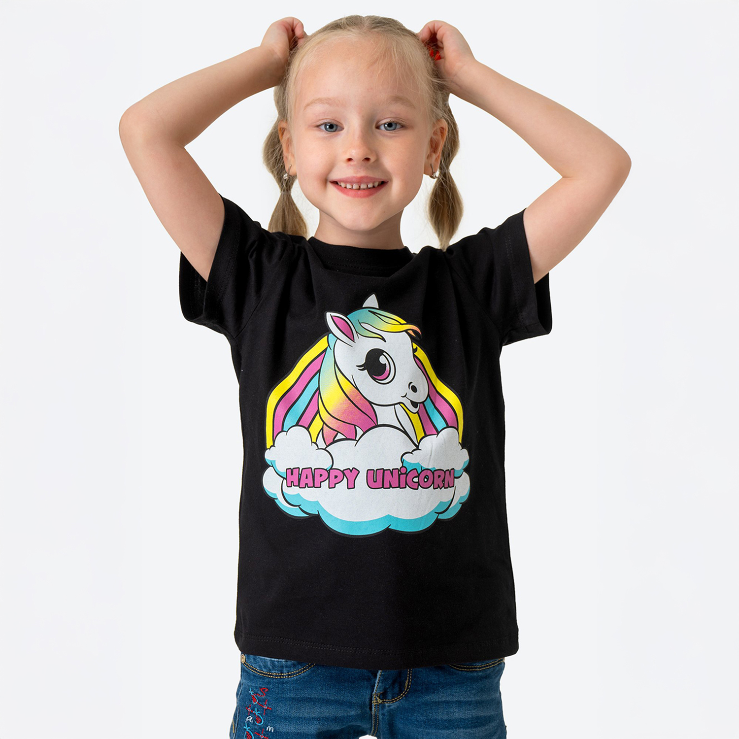 Футболка BONITO KIDS BK0002Dчерный.unicorn - фото 5