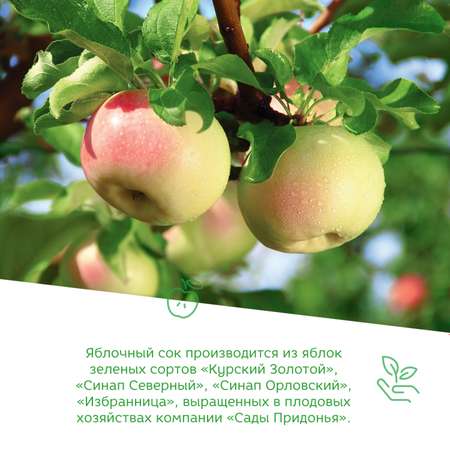 Сок Сады Придонья яблоко-слива с мякотью 0.2л с 5месяцев