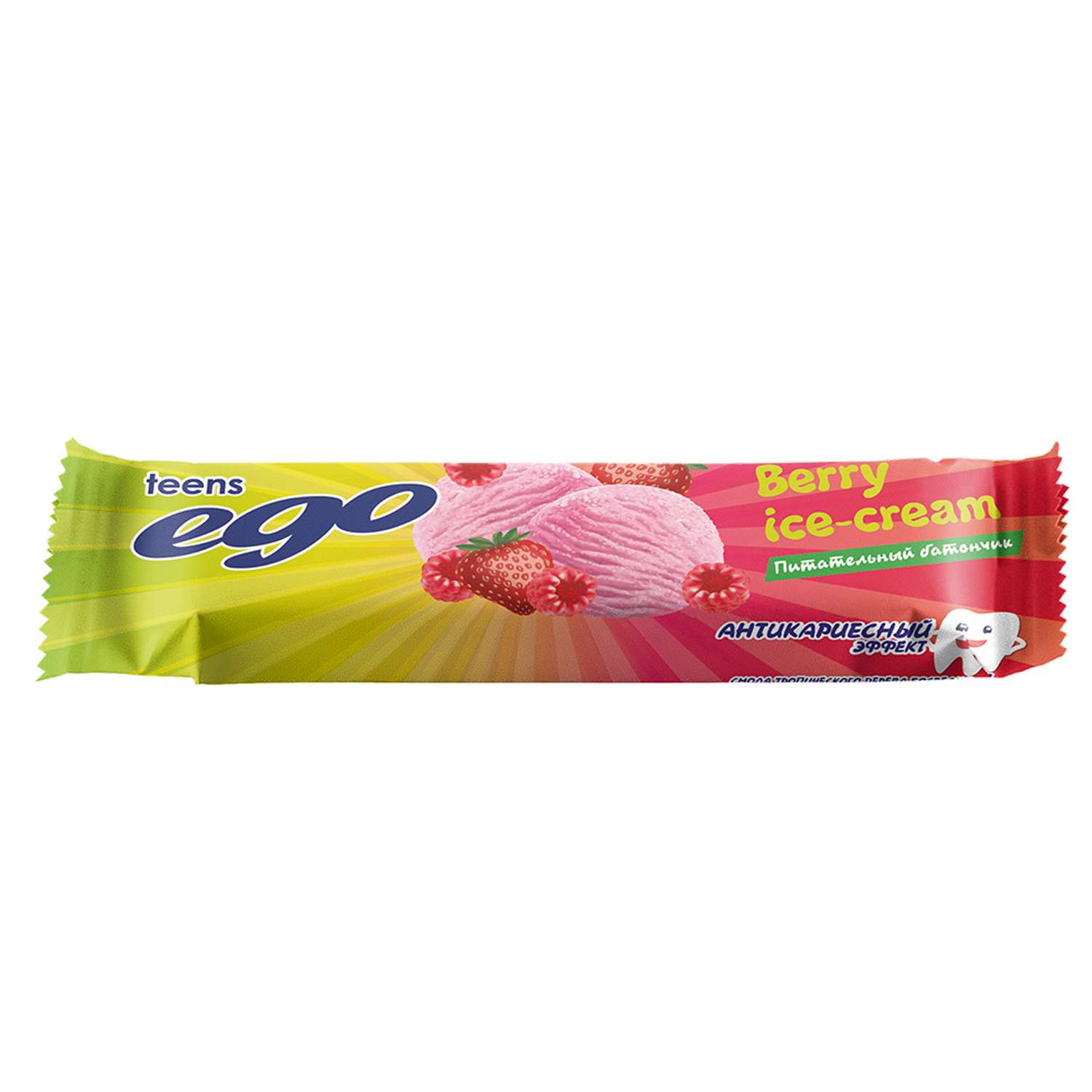 Батончик протеиновый Ego Teens ягодное мороженое в йогуртовой глазури 25г - фото 2