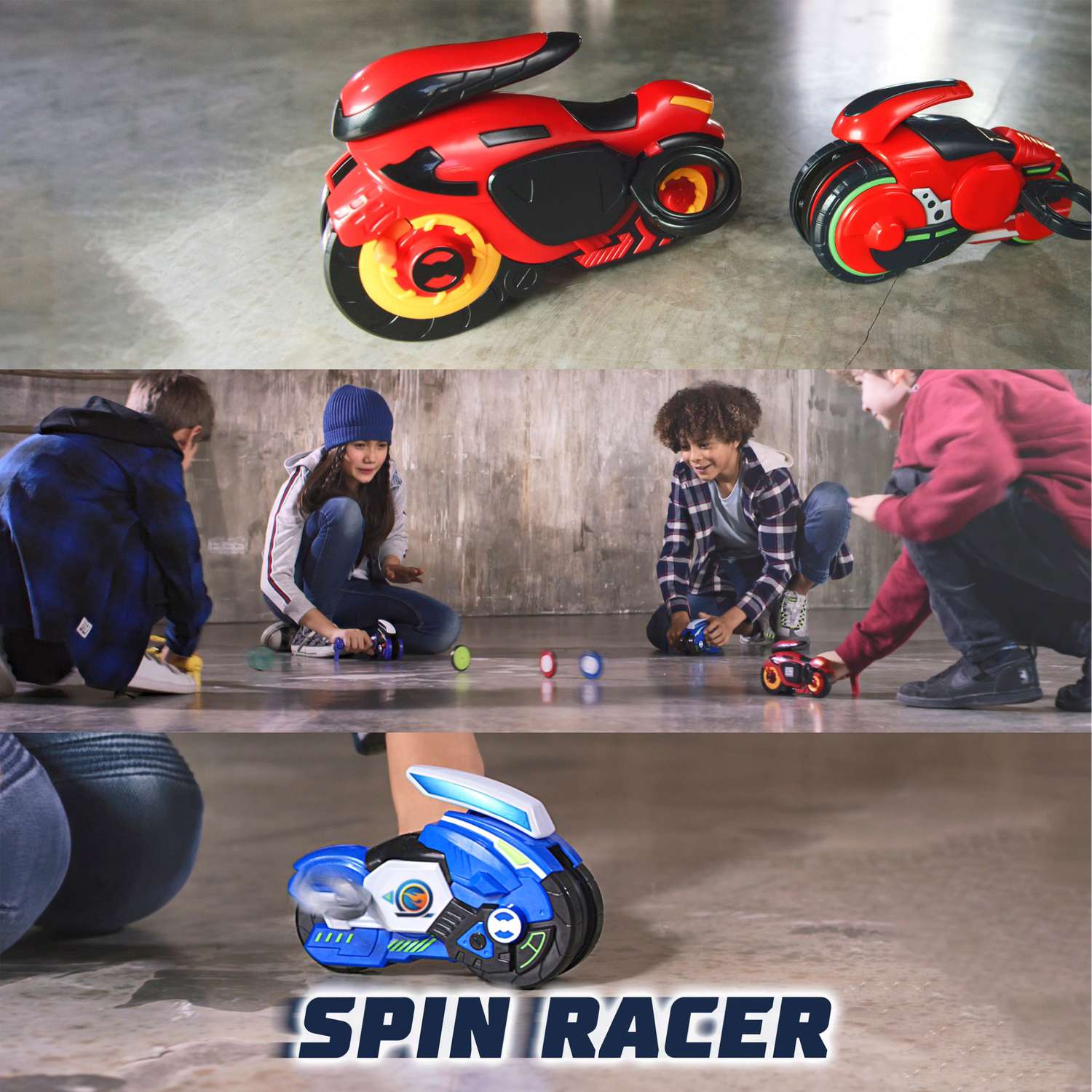 Игровой набор Hot Wheels Spin Racer Deluxe Set 2 игрушечных мотоцикла с колесами-гироскопами Т19375 - фото 4