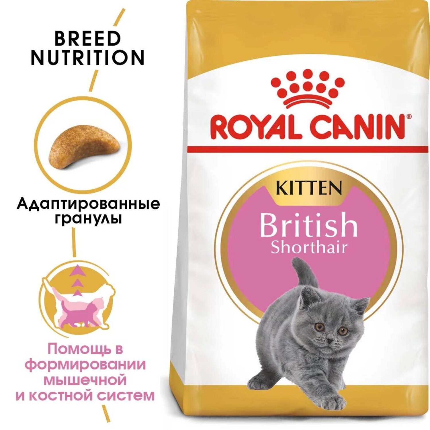 Корм ROYAL CANIN British Shorthair Kitten 10 кг для британских котят - фото 4