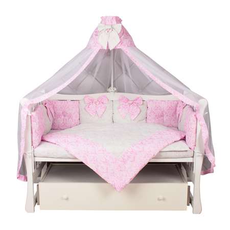 Комплект постельного белья Amarobaby Элит Premium 7предметов Розовый