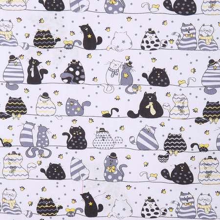 Одеяло Спаленка-kids детское Sweets 1.5-спальное котики-желтые