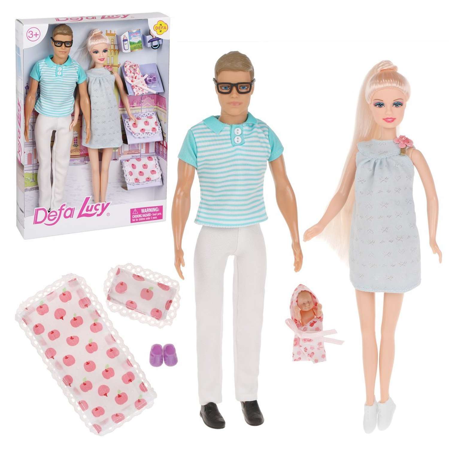Игровой набор Кукол Наша Игрушка Семья в комплекте 3 куклы 800616 - фото 1