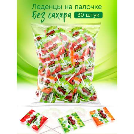 Леденцы на палочке без сахара Сладкая сказка SWEET POPS Light 10г х 30шт.