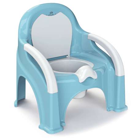 Горшок-стул туалетный KidWick Премьер с крышкой Голубой-Белый-Белый