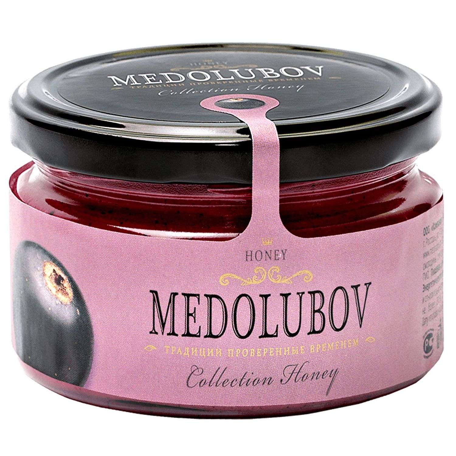 Мёд-суфле Медолюбов с черной смородиной 250мл - фото 1