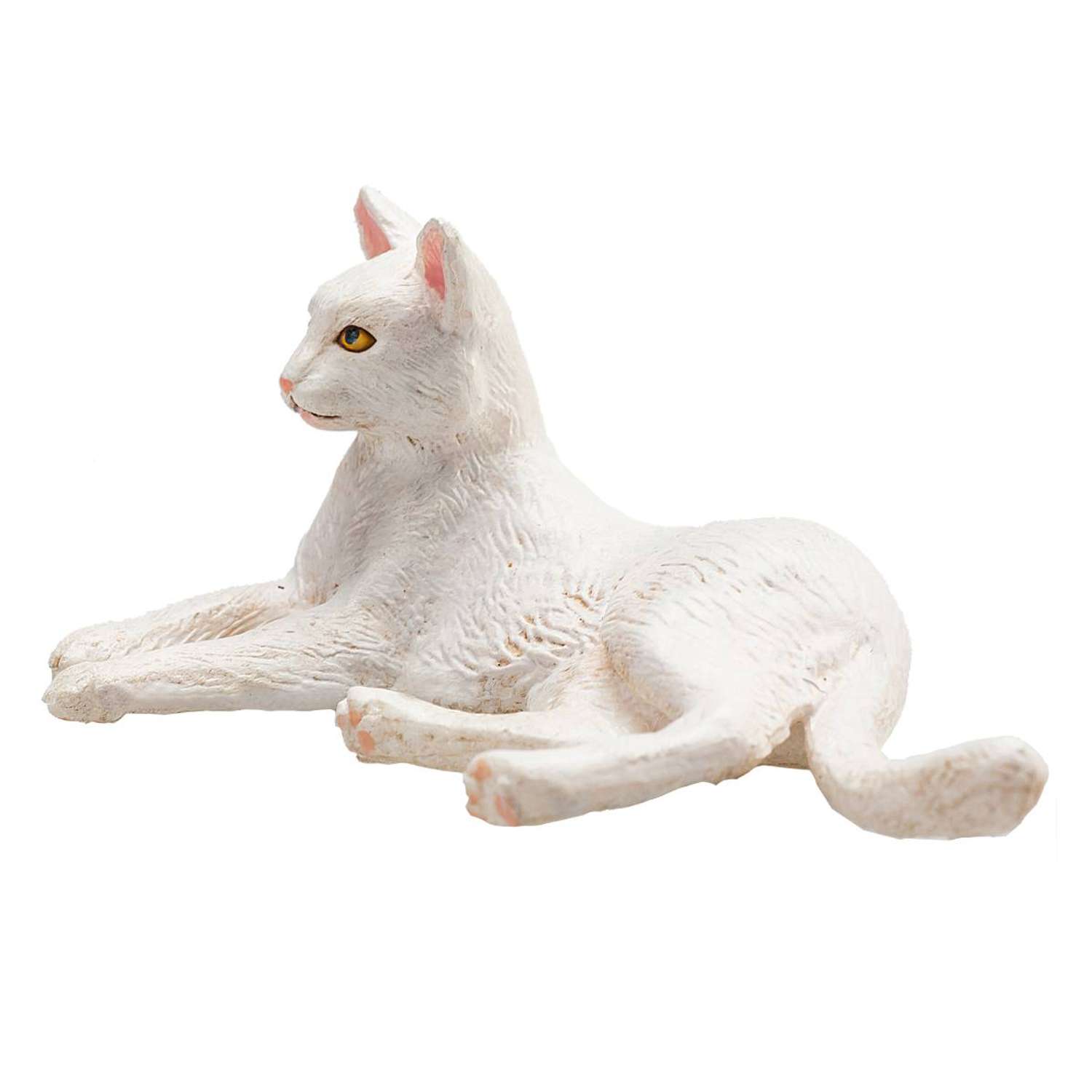 Фигурка KONIK Кошка белая лежащая - фото 4