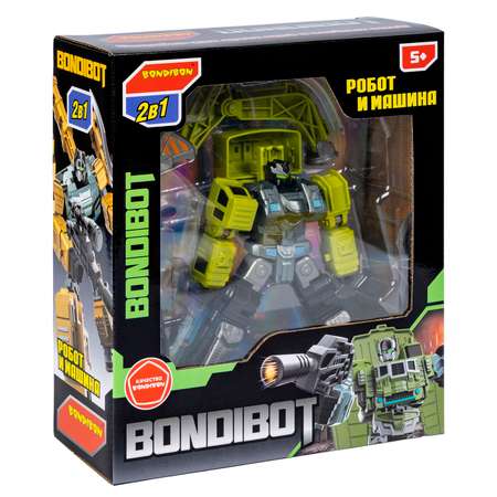 Трансформер BONDIBON BONDIBOT 2в1 робот- экскаватор 7в1 зелёного цвета