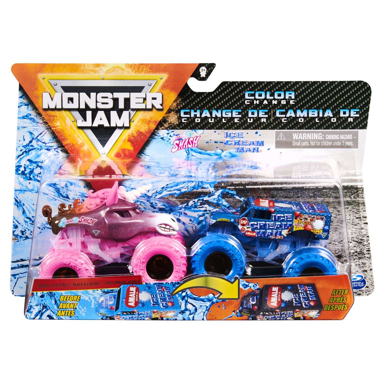 Машинка Monster Jam 1:64 2шт SprklSmashVIceCreamTruck6044943/20125067 6044943 - фото 2