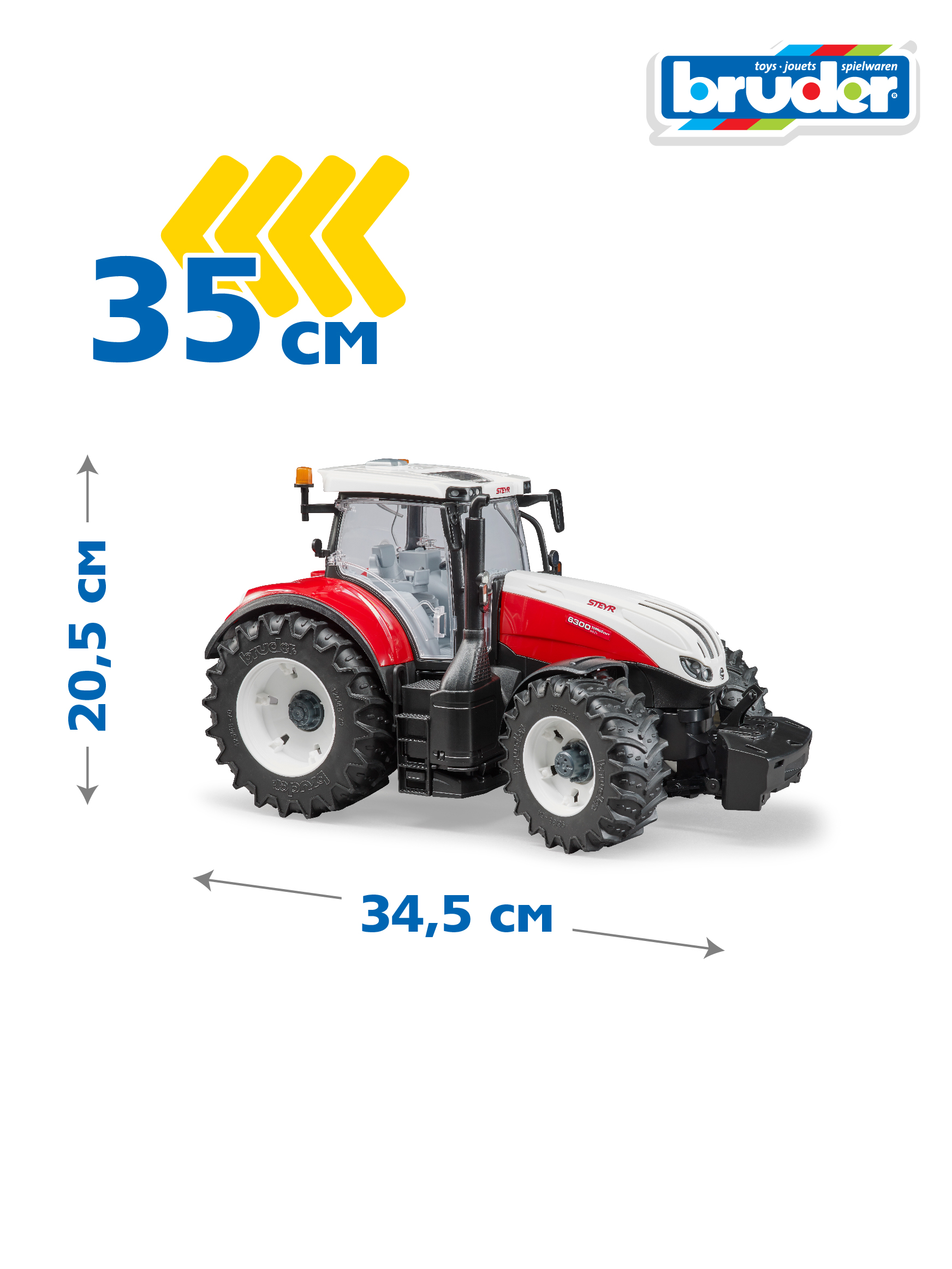 Игрушка BRUDER Трактор Steyr 6300 Terrus CVT купить по цене 5876 ₽ в  интернет-магазине Детский мир