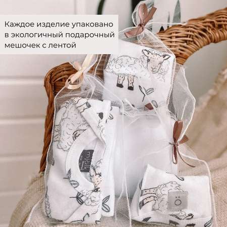 Комплект пелёнок Mjolk Сёрфы/Hello Mommy 2 шт 80х80 см